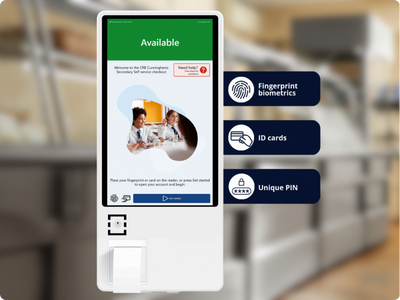 Self-Serve Kiosk showing recognition methods