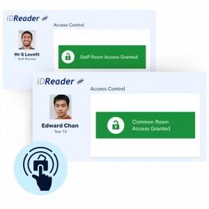 Student access control screenshots