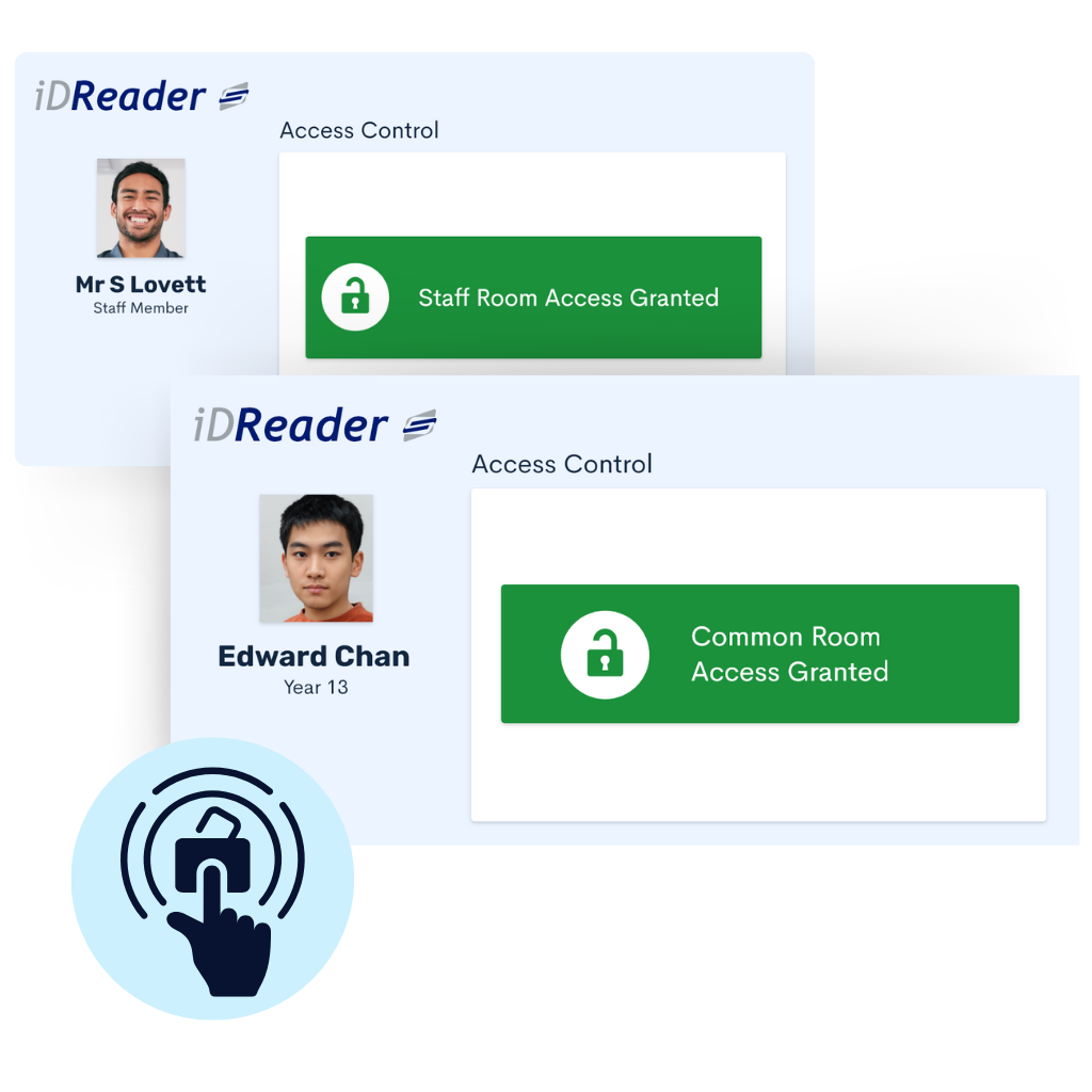 Student access control screenshots