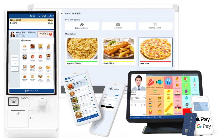 CRB Cunninghams' wide range of cashless catering solutions.