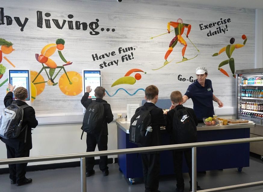 Students use Self-Serve Kiosks to order and collect school meals