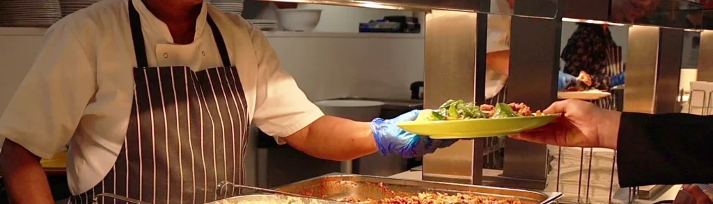 Students collect free school meals